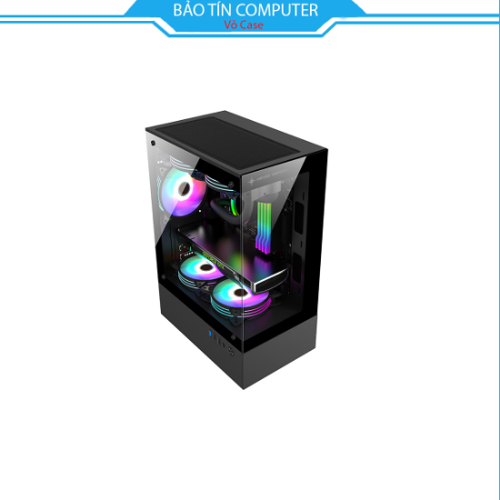 Vỏ Case Máy Tính KENOO ESPORT MK100 ( Case Bể Cá, Màu Đen, Matx)