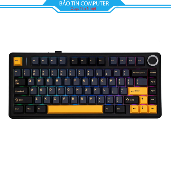 Bàn phím cơ AULA F75 3 Mode Black Gold Reaper switch