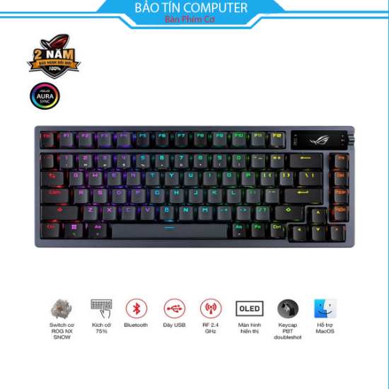 Bàn phím cơ Asus ROG Azoth Wireless NX Red switch