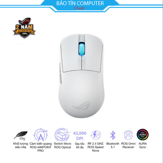 Chuột Asus ROG Harpe Ace Mini Wireless White